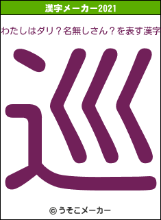 わたしはダリ？名無しさん？の2021年の漢字メーカー結果