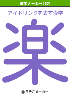 アイドリングの2021年の漢字メーカー結果