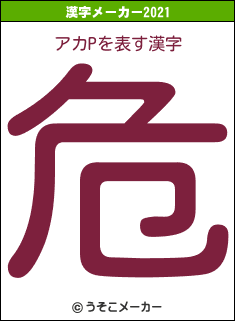 アカPの2021年の漢字メーカー結果