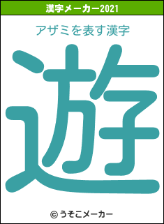 アザミの2021年の漢字メーカー結果