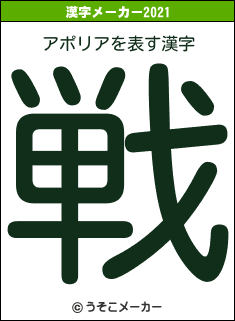 アポリアの2021年の漢字メーカー結果
