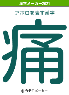 アポロの2021年の漢字メーカー結果