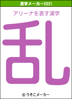 アリーナの2021年の漢字メーカー結果