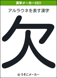 アルラウネの2021年の漢字メーカー結果