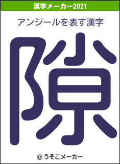 アンジールの2021年の漢字メーカー結果