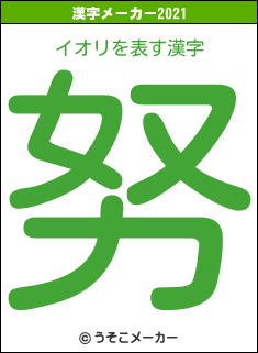 イオリの2021年の漢字メーカー結果