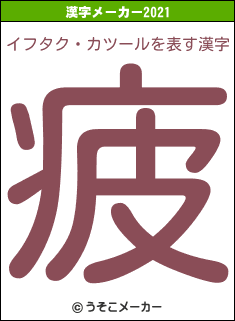 イフタク・カツールの2021年の漢字メーカー結果