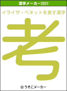 イライザ・ベネットの2021年の漢字メーカー結果