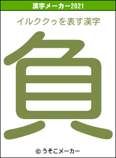 イルククゥの2021年の漢字メーカー結果