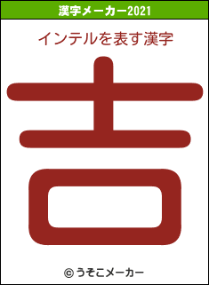 インテルの2021年の漢字メーカー結果