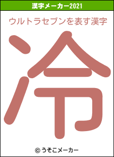 ウルトラセブンの2021年の漢字メーカー結果