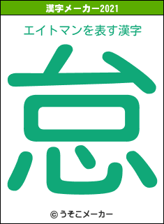 エイトマンの2021年の漢字メーカー結果