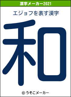 エジョフの2021年の漢字メーカー結果