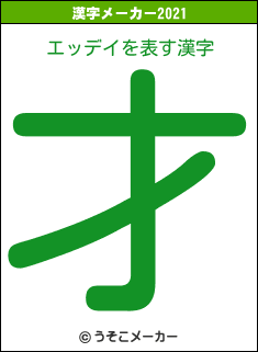 エッデイの2021年の漢字メーカー結果