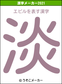 エビルの2021年の漢字メーカー結果