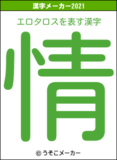 エロタロスの2021年の漢字メーカー結果