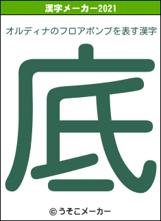 オルディナのフロアポンプの2021年の漢字メーカー結果