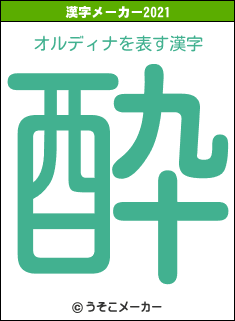 オルディナの2021年の漢字メーカー結果