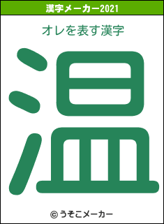 オレの2021年の漢字メーカー結果