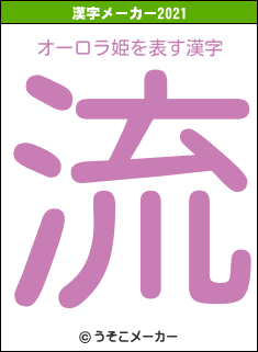 オーロラ姫の2021年の漢字メーカー結果
