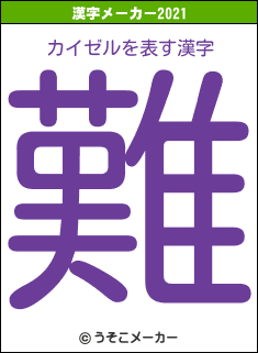 カイゼルの2021年の漢字メーカー結果