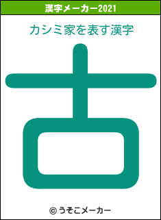 カシミ家の2021年の漢字メーカー結果