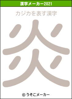 カジカの2021年の漢字メーカー結果