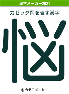 カゼッタ岡の2021年の漢字メーカー結果