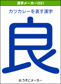 カツカレーの2021年の漢字メーカー結果