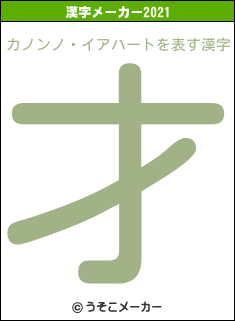 カノンノ・イアハートの2021年の漢字メーカー結果
