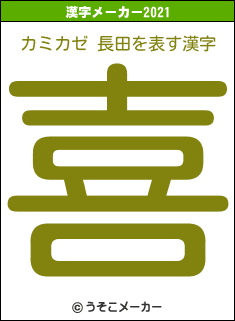 カミカゼ 長田の2021年の漢字メーカー結果