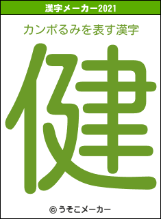 カンポるみの2021年の漢字メーカー結果