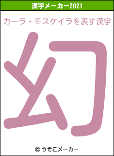 カーラ・モスケイラの2021年の漢字メーカー結果