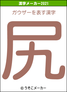 ガウザーの2021年の漢字メーカー結果