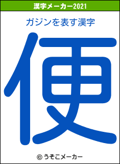ガジンの2021年の漢字メーカー結果