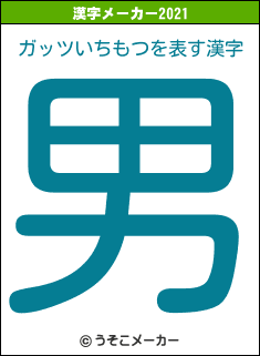 ガッツいちもつの2021年の漢字メーカー結果