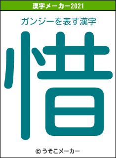 ガンジーの2021年の漢字メーカー結果