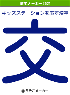 キッズステーションの2021年の漢字メーカー結果