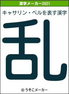 キャサリン・ベルの2021年の漢字メーカー結果