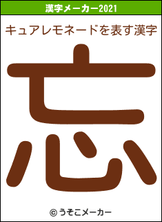 キュアレモネードの2021年の漢字メーカー結果