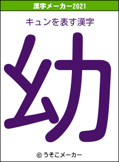 キュンの2021年の漢字メーカー結果