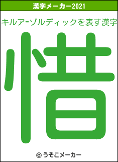 キルア=ゾルディックの2021年の漢字メーカー結果