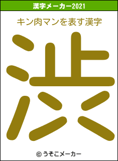 キン肉マンの2021年の漢字メーカー結果