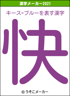 キース=ブルーの2021年の漢字メーカー結果