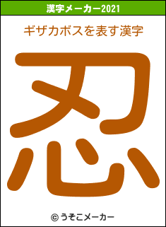 ギザカボスの2021年の漢字メーカー結果