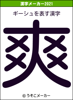 ギーシュの2021年の漢字メーカー結果