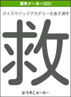 クイズマジックアカデミーの2021年の漢字メーカー結果