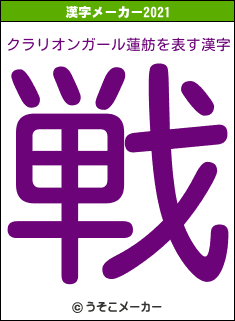 クラリオンガール蓮舫の2021年の漢字メーカー結果