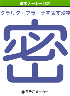 クラリタ・プラーナの2021年の漢字メーカー結果