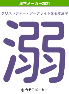 クリストファー・アークライトの2021年の漢字メーカー結果